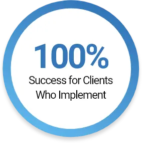 100% success for clients who implement